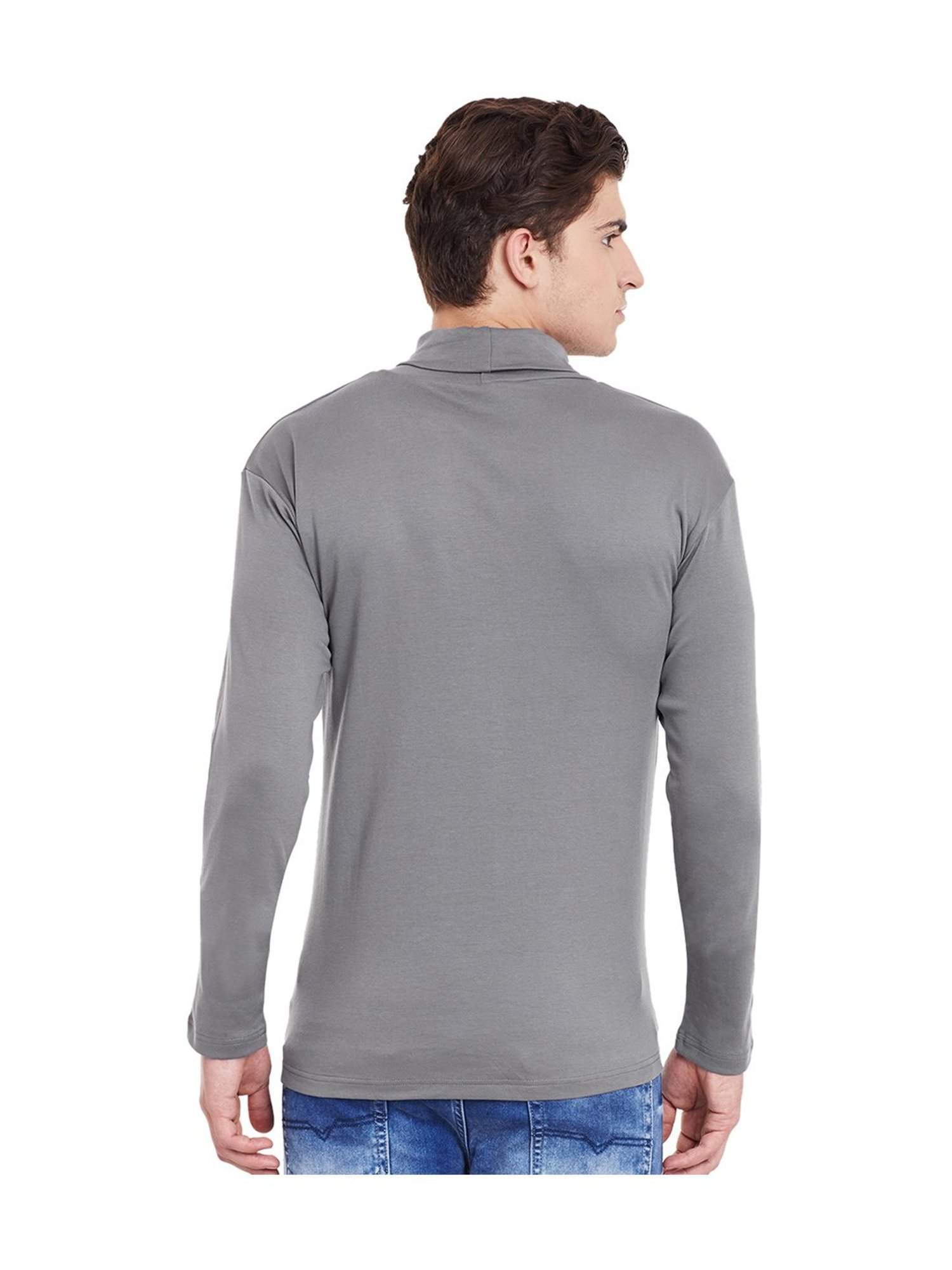 Hypernation Grey Cotton T-Shirt