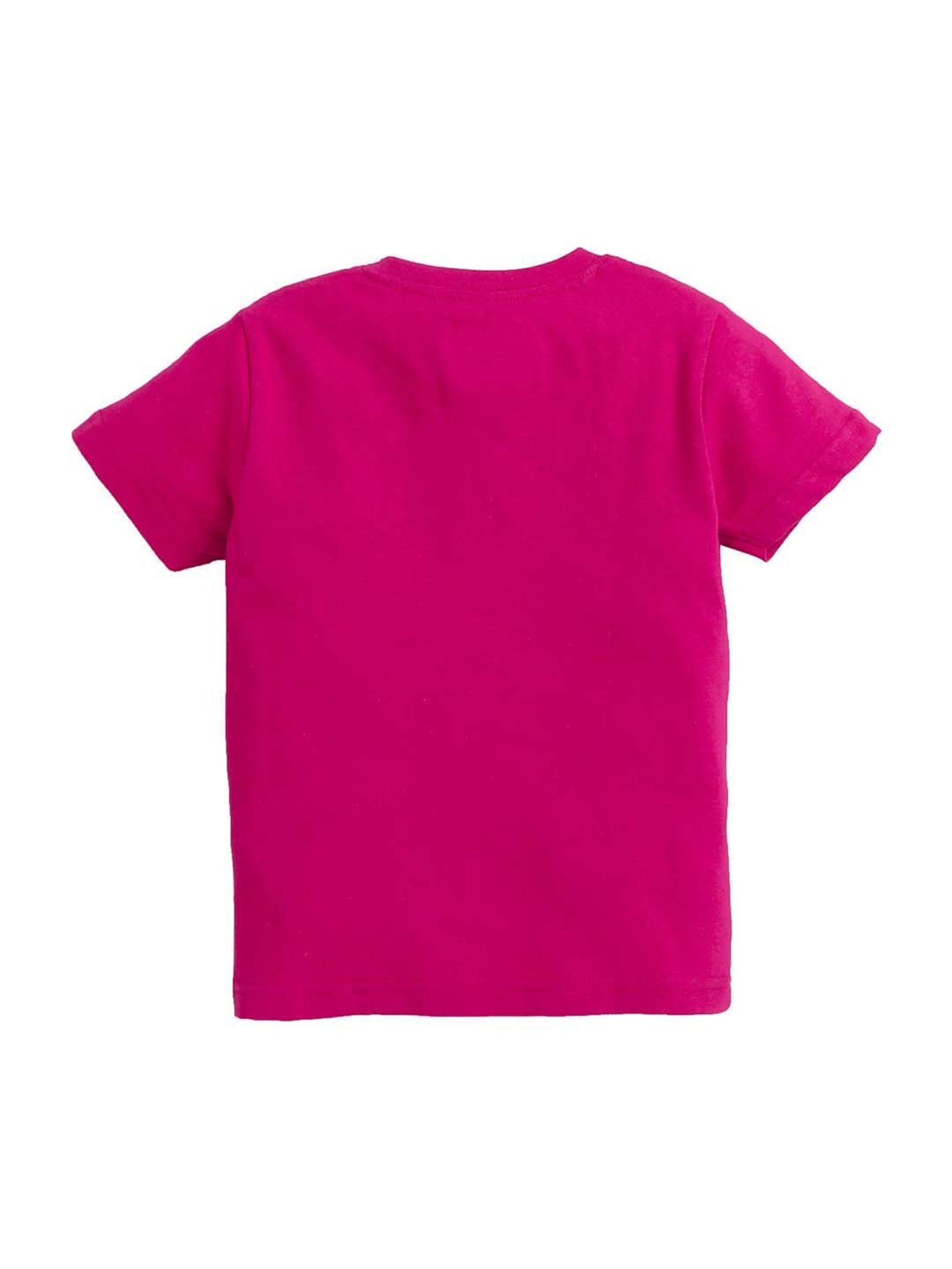 Bumzee Kids Skyblue & Pink Cotton Printed T-Shirt