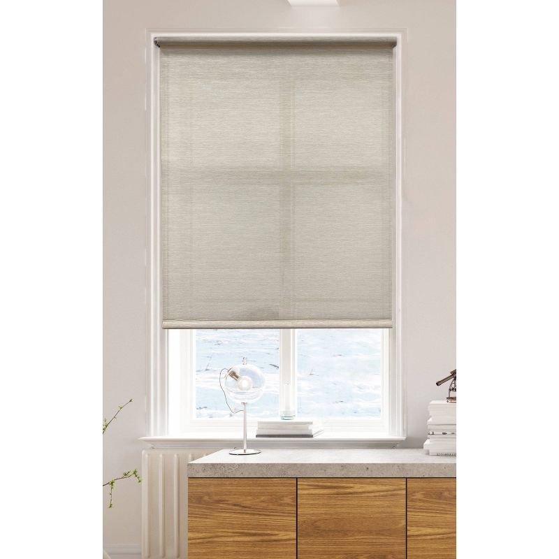 54"x72" Light Filtering Natural Roller Shade Khaki - Lumi