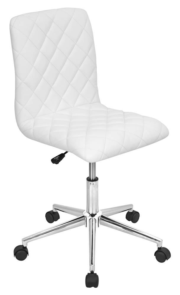 Lumisource Caviar Swivel Office Chair in White