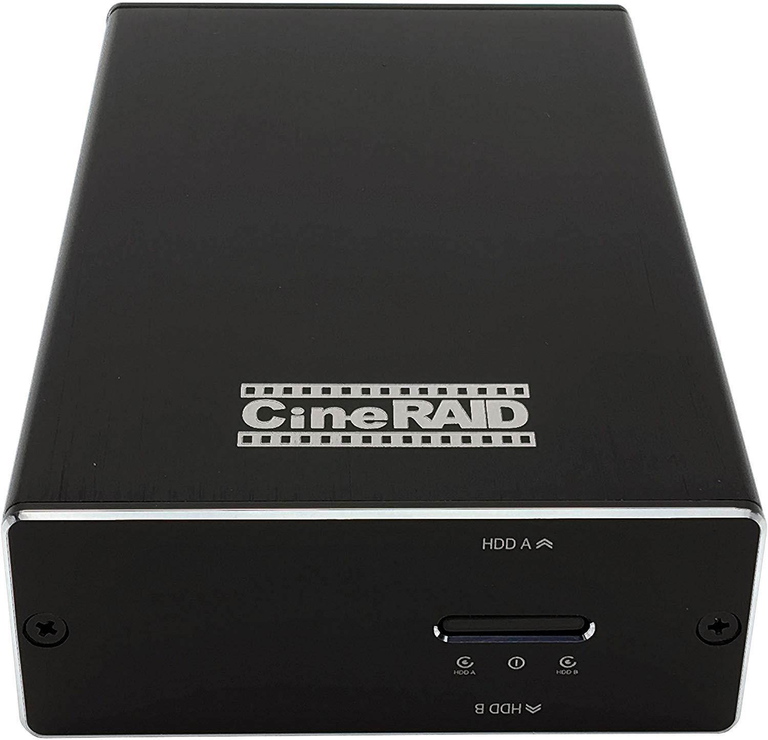 CineRAID CR-H218 Gen. 2 (Two Bay Portable USB 3.1 Gen. 2 Type C 2.5" Drive/RAID Enclosure)