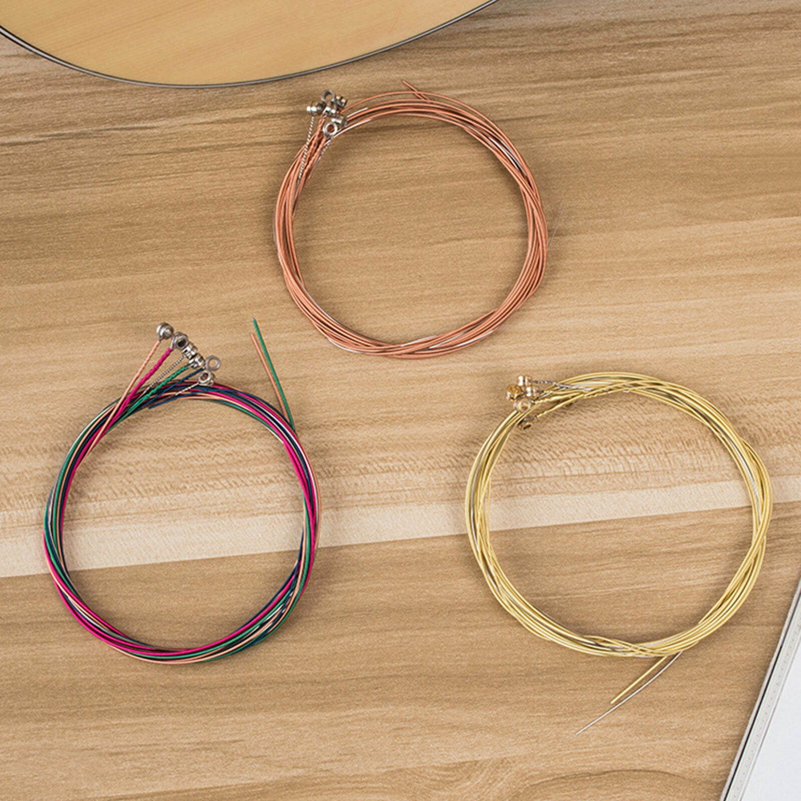 3Set 6x Electric/Acoustic Folk Guitar Strings Core Copper Rustproof Plated Chord