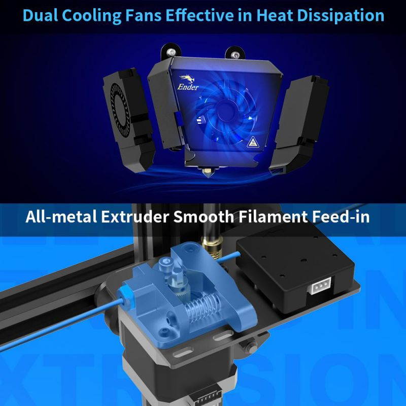 Official Creality Ender 3 Max 3D Printer 300 x 300 x 340mm, 2020 Newest All Metal FDM 3D Printer with Larger Glass Bed Silent Mainboard All Metal Extruder Smart Sensor Dual Cooling Fans