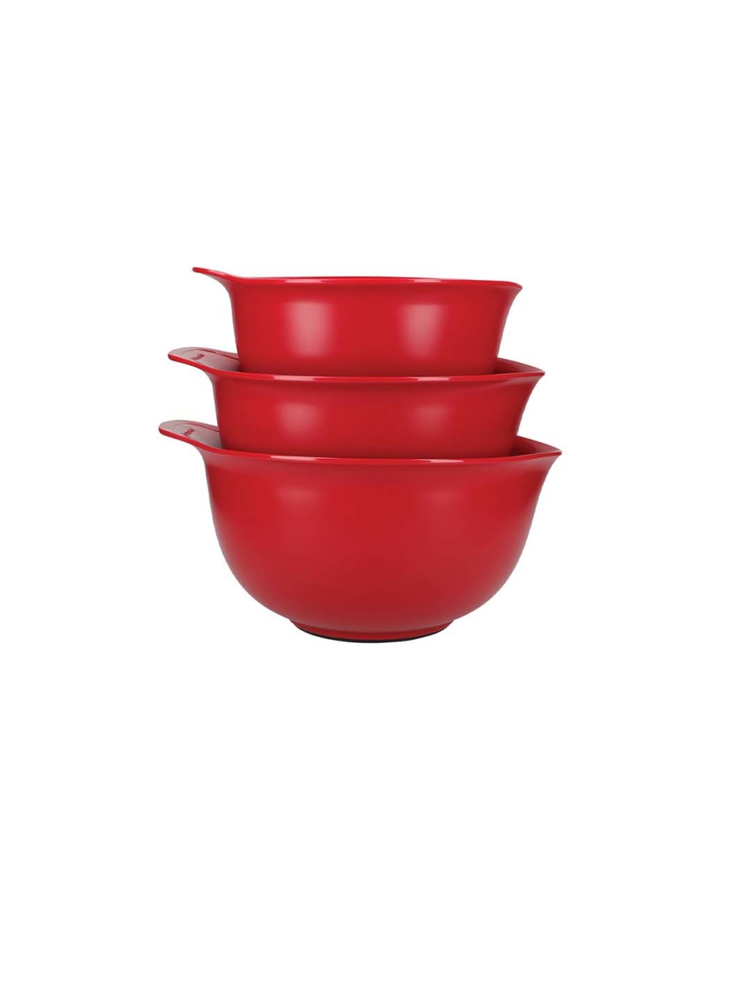 KitchenAid Empire Red Polypropylene Mixing Bowls For Thinkitchen - Set of 3