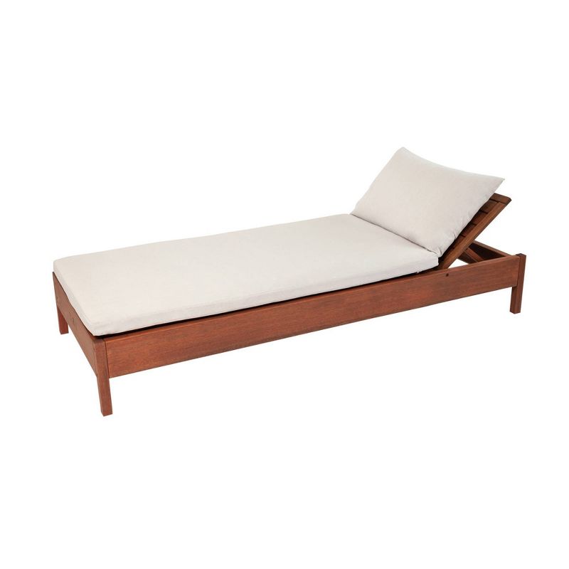 Grass Eucalyptus Wood Outdoor Reclining Chaise Lounge Chair - Alaterre Furniture