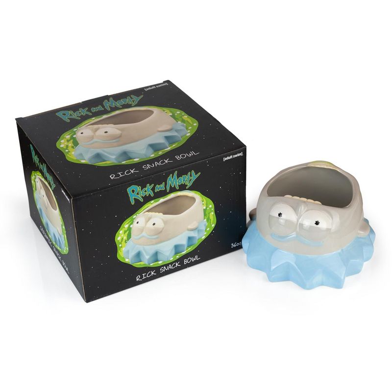 Beeline Creative Geeki Tikis Rick and Morty Ceramic Snack Bowl | Rick | Holds 36 Ounces