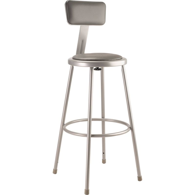 2pk 30" Heavy Duty Vinyl Padded Steel Barstool Gray - Hampton Collection