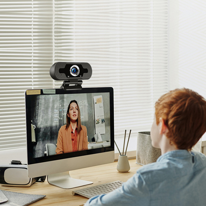 1080P webcam for PC, full HD computer camera with cover, USB web cam with microphone, cover, streaming camera for Skype, Streaming, teleconference etc.