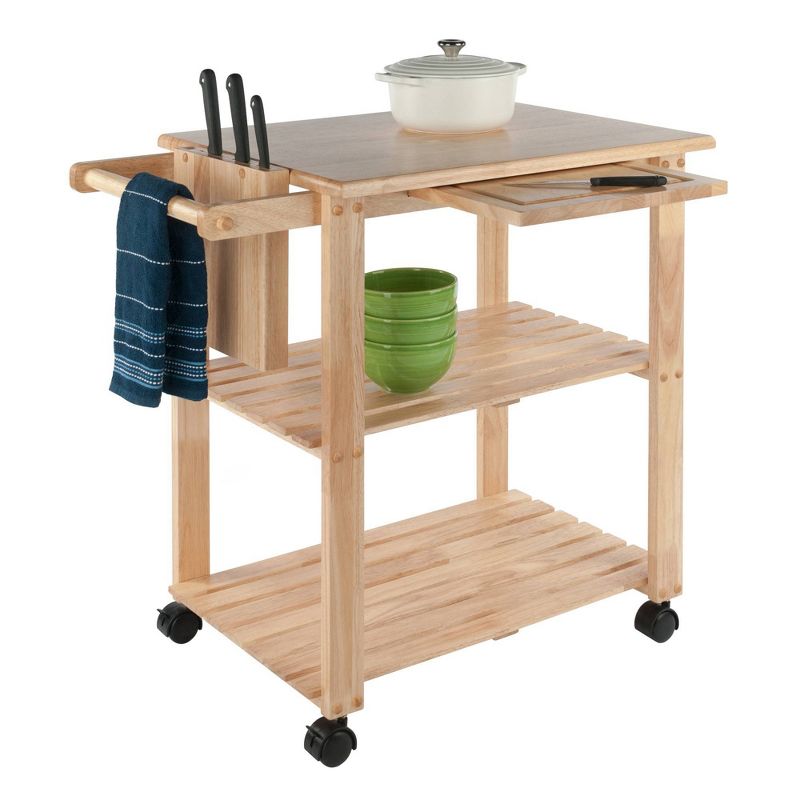 Utility Cart with Cutting Board Wood/Natural - Winsome