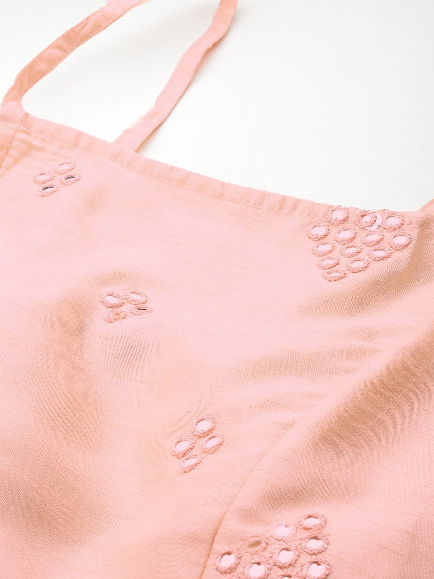 Jompers Peach Embroidered Lehenga Choli Set With Dupatta