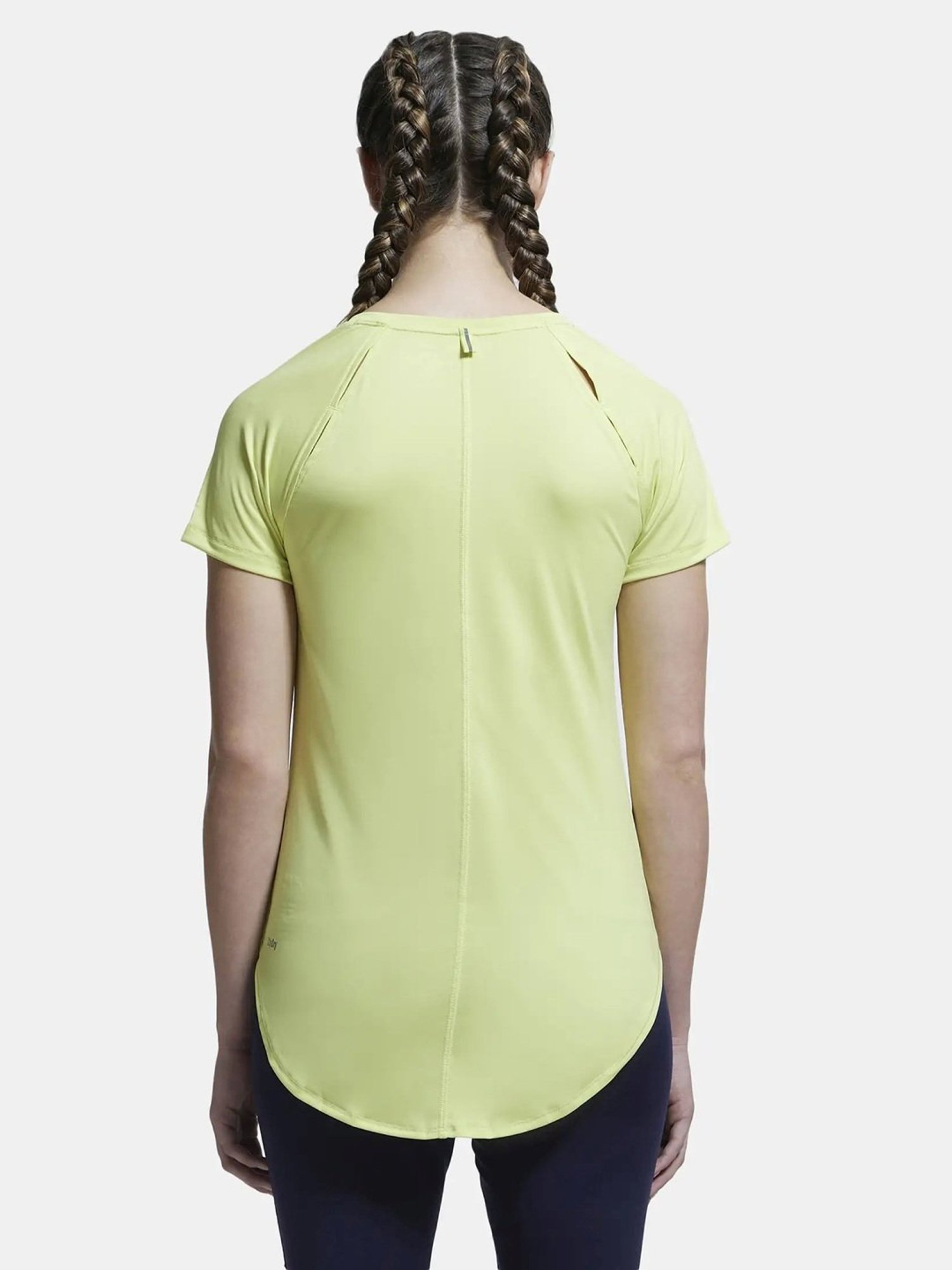 Jockey MW62 Women's Microfiber Relaxed Fit Solid Curved Hem Styled Half Sleeve T-Shirt