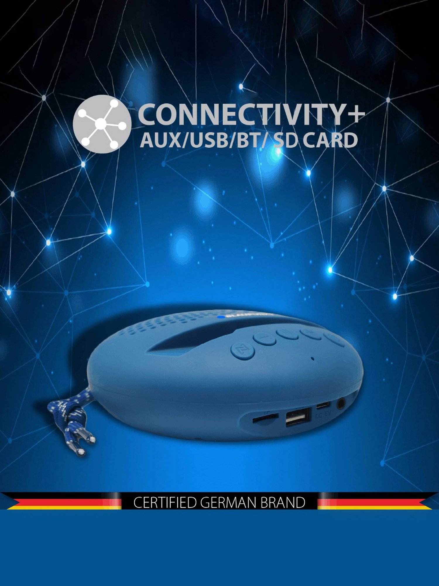 Blaupunkt BT03 Portable Wireless Bluetooth Speaker With Upto 6hrs Playtime (Blue)