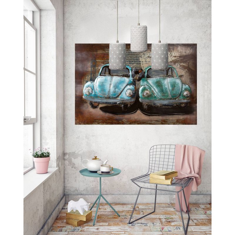 8" Pottery Perfect Diamond Weave Mini Pendant Concrete - Varaluz