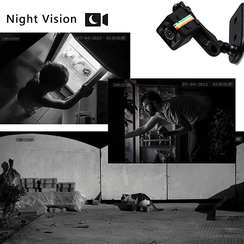 1080P HD Mini Spy CameraWireless Hidden Cop Nanny Cam As Seen On TV with 32GB MicroSD Card Class 10 Black