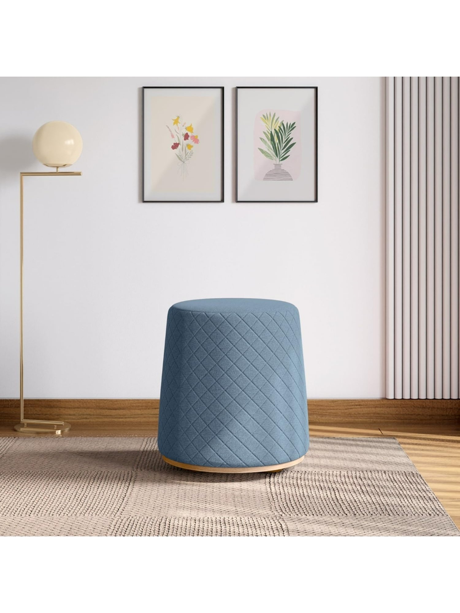 Godrej Interio Drift ?Peacock Green Plywood Pouf (1 Year Warranty)