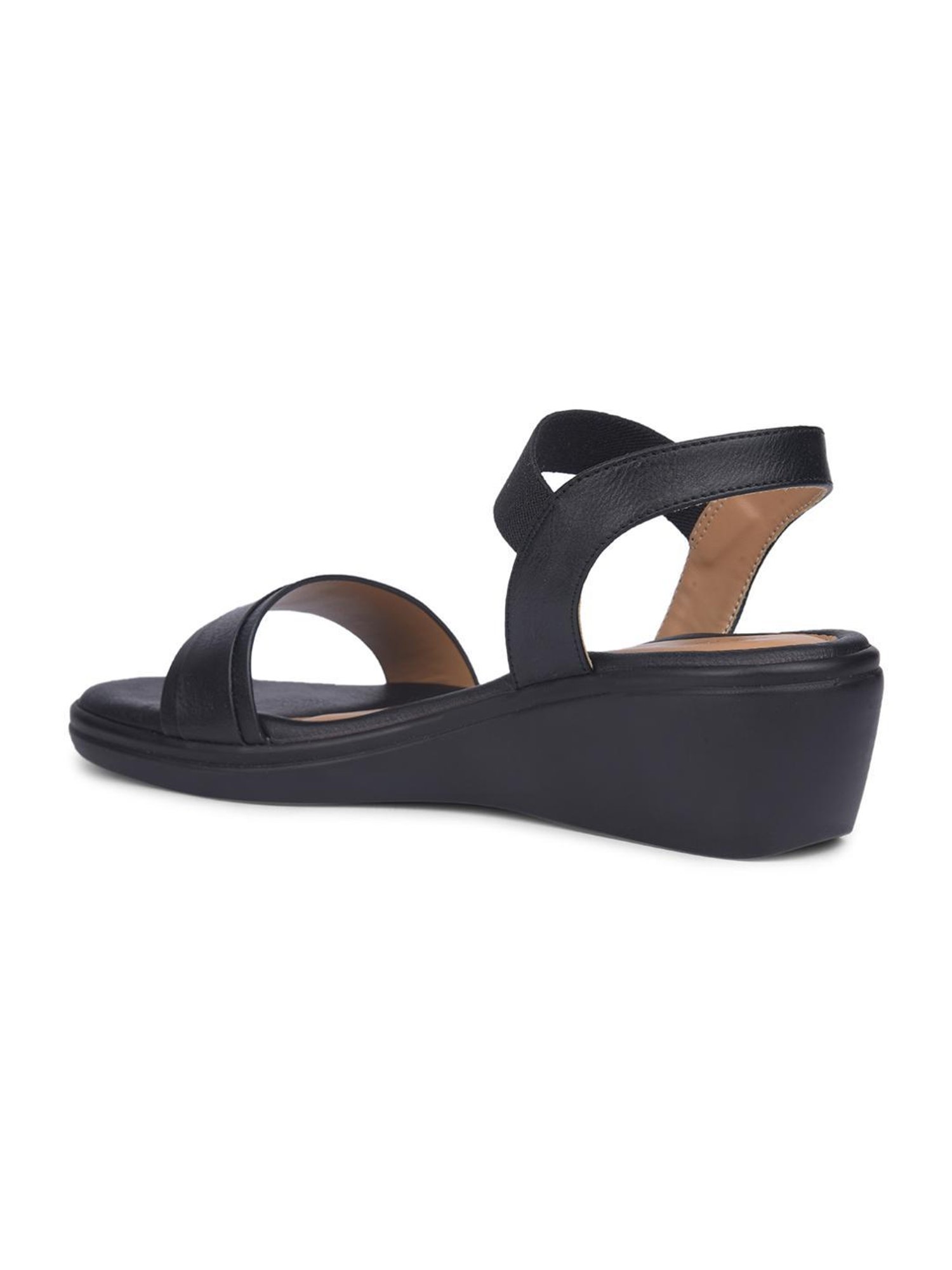 Healers by Liberty Women's Black Ankle Strap Wedges