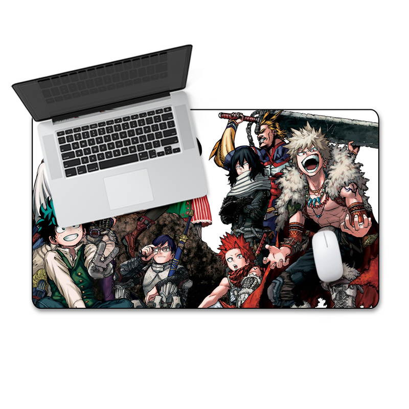 My Hero Academia Large Gaming Mouse Pad Mousepad Mat Anti-slip Rubber Cloth Keyboard Office Desk Pad Computer Gamer Game Mat