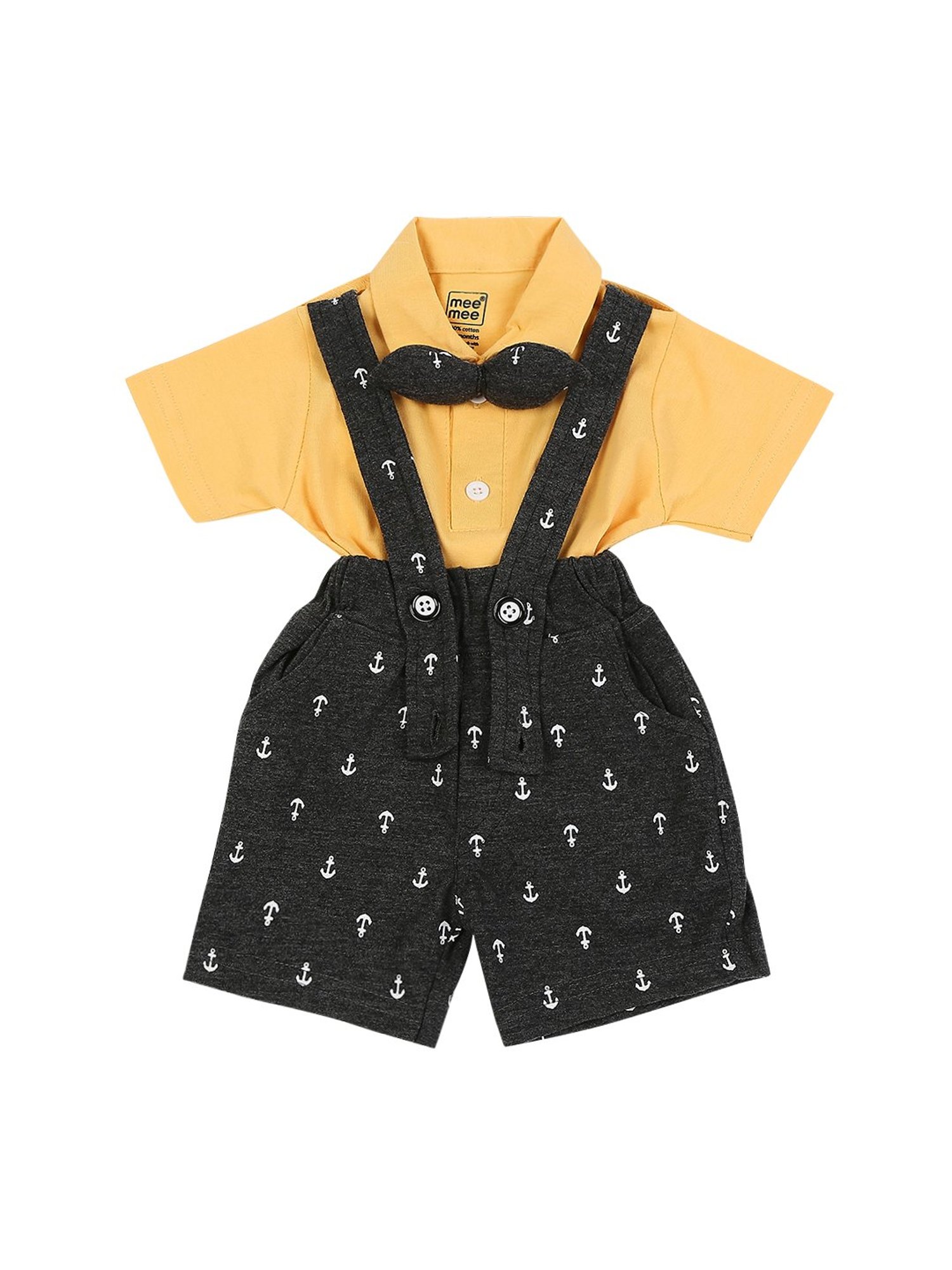 Budding Bees Kids Blue Ombre Jumpsuit with Attached Bow