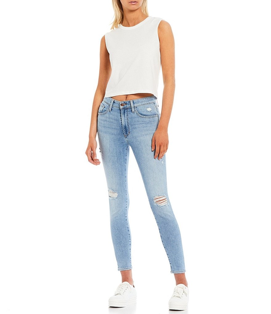 French Connection Knit Jersey Crew Neck Tank