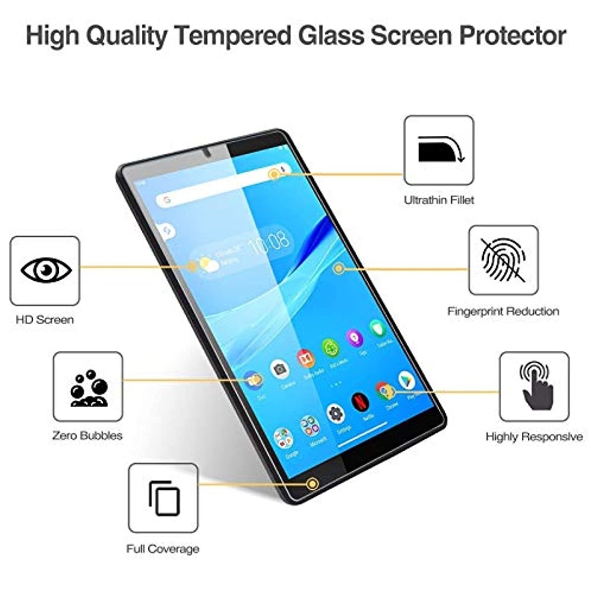 ProCase Kids Case for Lenovo Tab M8 HD/Smart Tab M8 / Tab M8 FHD 2019 Bundle with [2 Pack] ProCase Screen Protector for Lenovo Tab M8 HD/Smart Tab M8 / Tab M8 FHD 2019
