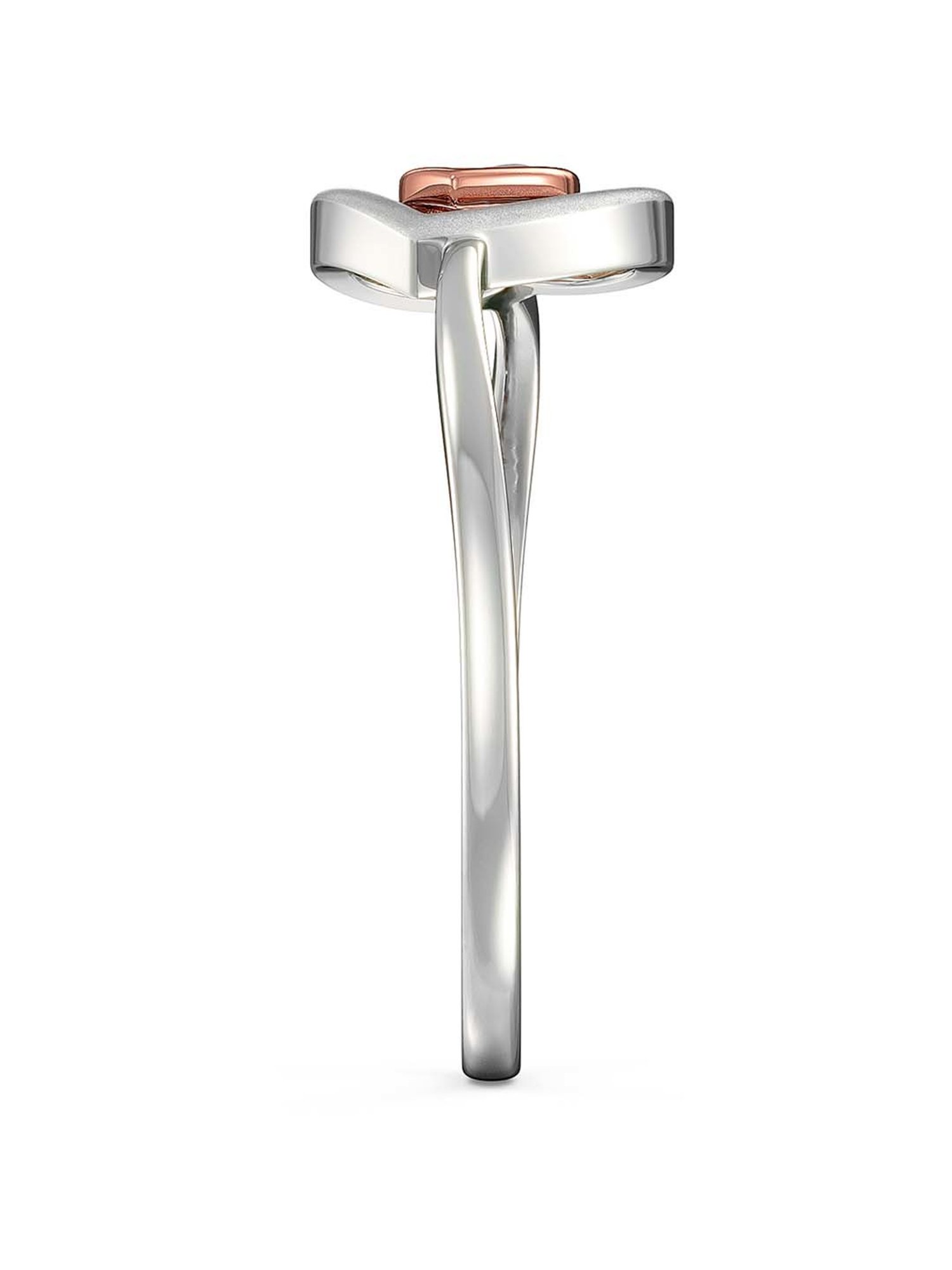 Malabar Gold and Diamonds 950 Platinum & 0.02 ct Diamond Ring