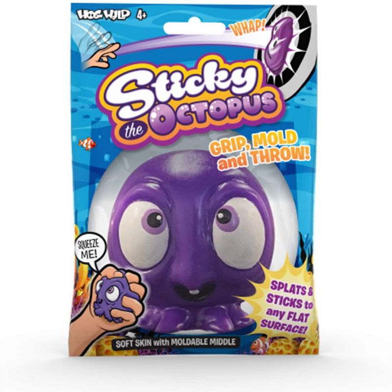 Hog Wild Sticky Octopus Squishy Toy