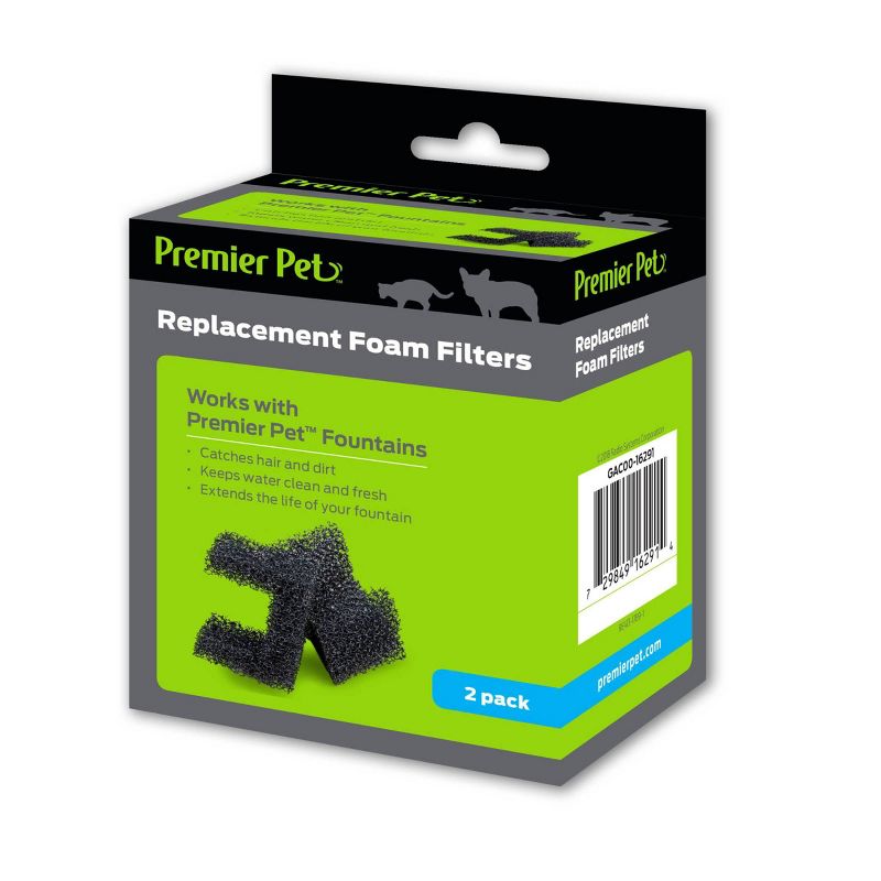 Premier Pet Replacement Foam Filters - 2pk