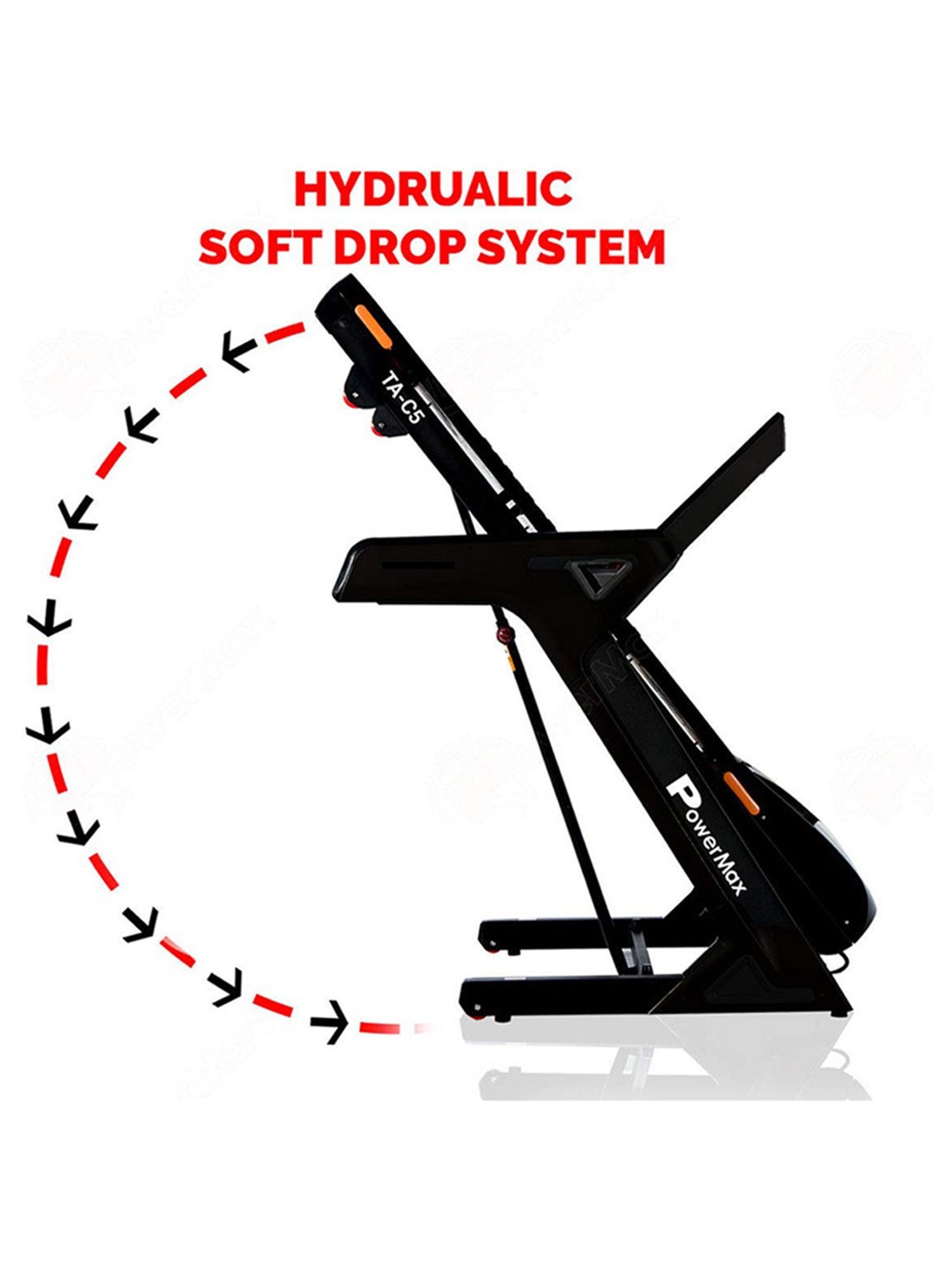 PowerMax Fitness TA-C5 6.0HP Peak Treadmill (Black)