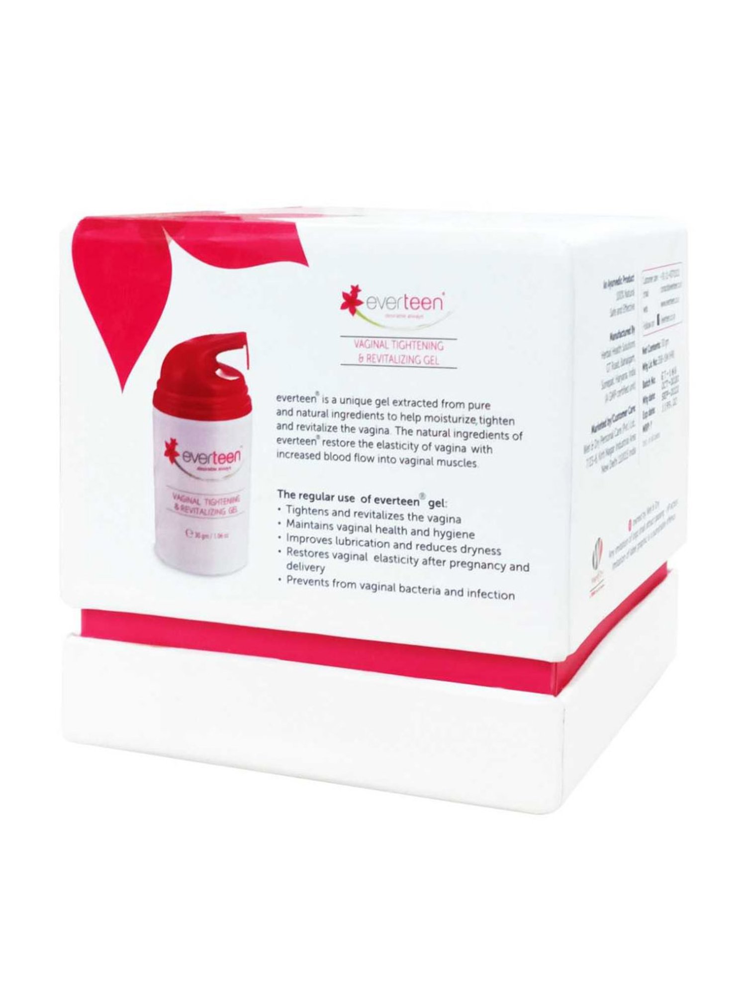 everteen Vaginal Tightening & Revitalizing Gel Small for Women - 30 gm Each (Pack of 2)