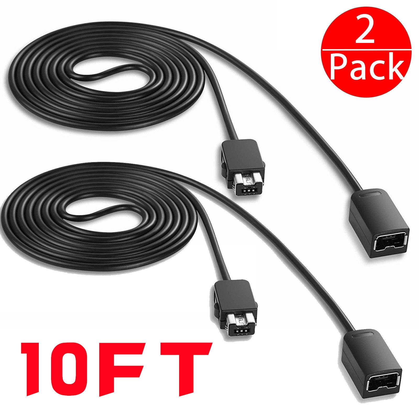 2Pcs 10ft Controller Extension Cable Cord for Super Nintendo Mini NES SNES Classic Edition Console Wii, Wii U RC