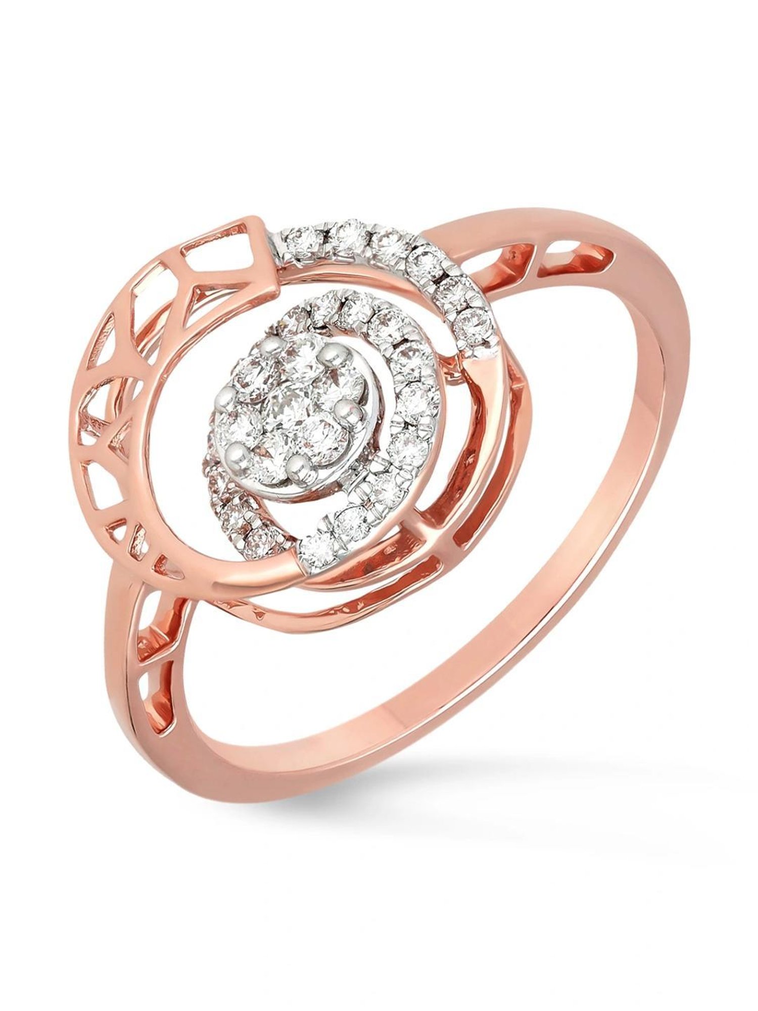 Malabar Gold and Diamonds 18k IGI Certified Diamond Rose Gold Ring for Women