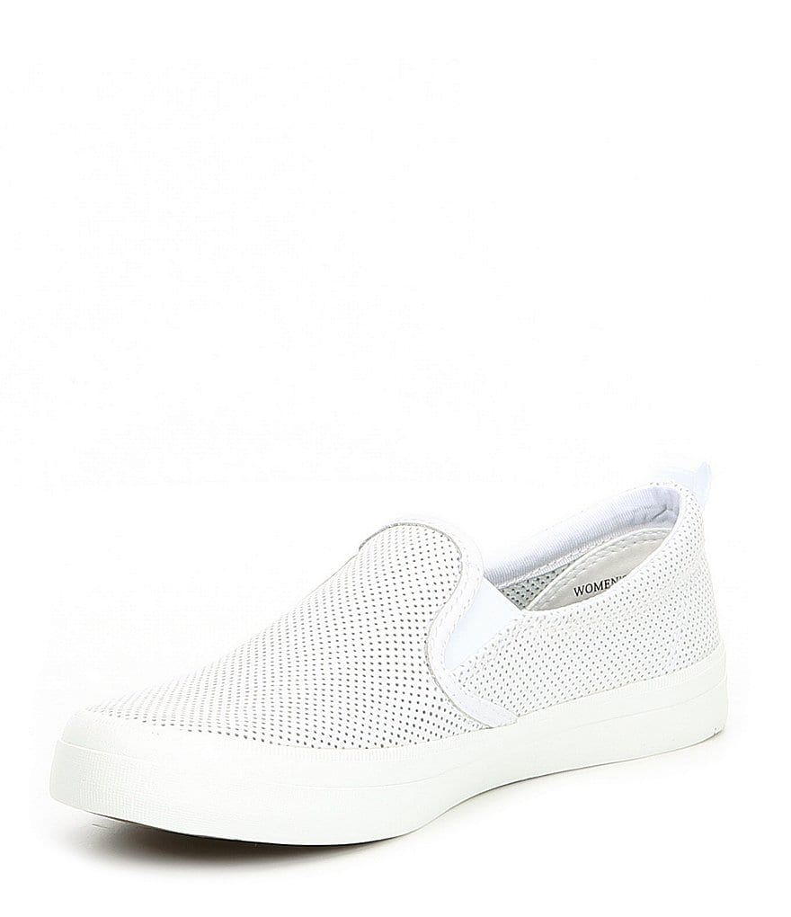 Sperry Crest Twin Gore Mini Perforated Leather Slip-On Sneakers