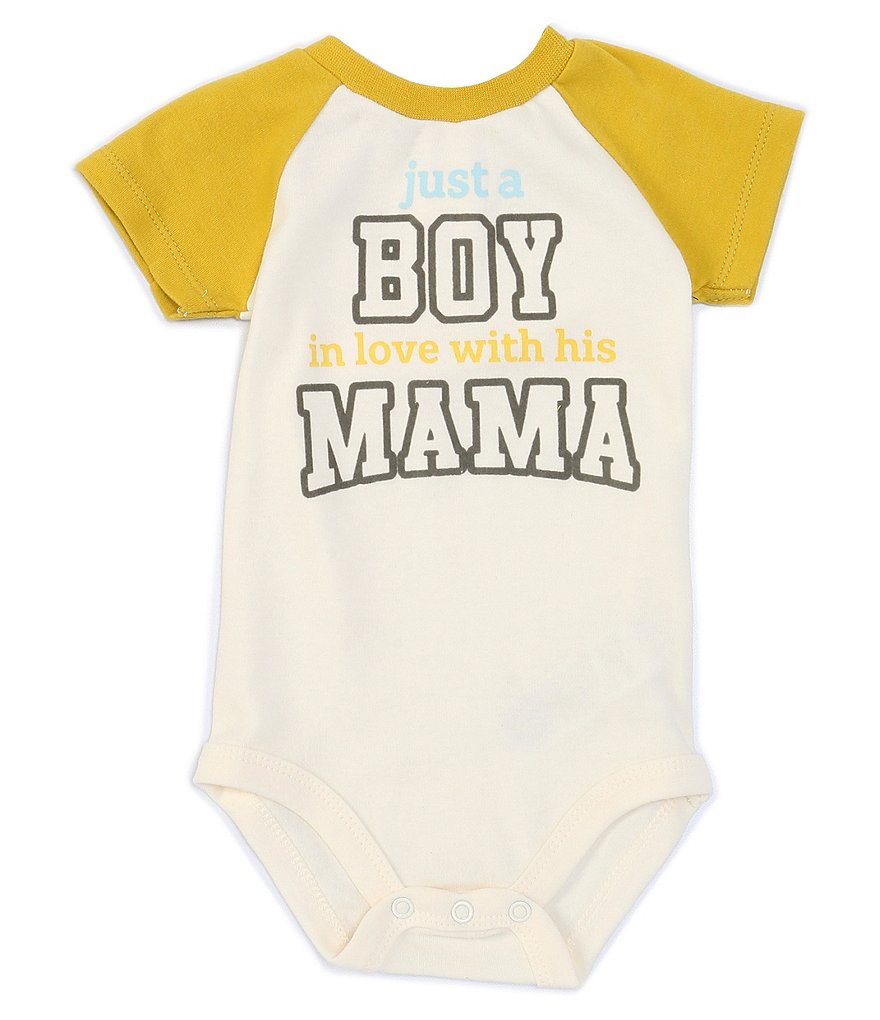 Baby Starters Baby Boys 3-12 Months Short-Sleeve Just A Boy In Love with His Mama Bodysuit
