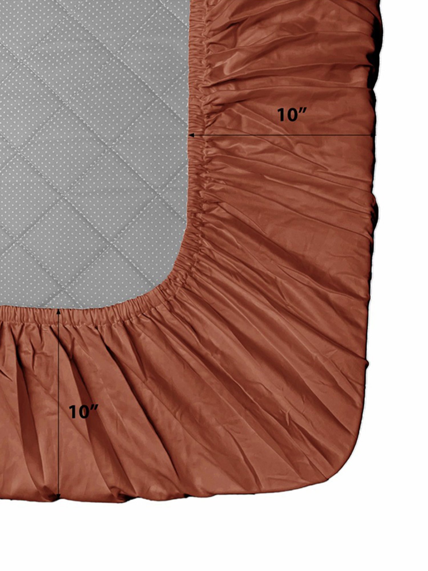 Stoa Paris Tan 300 TC Polyester Super King Fitted Sheet with 2 Pillow Covers