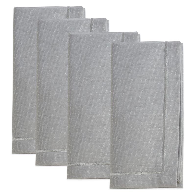 Saro Lifestyle Dinner Napkins With Shimmering Design (Set of 4)