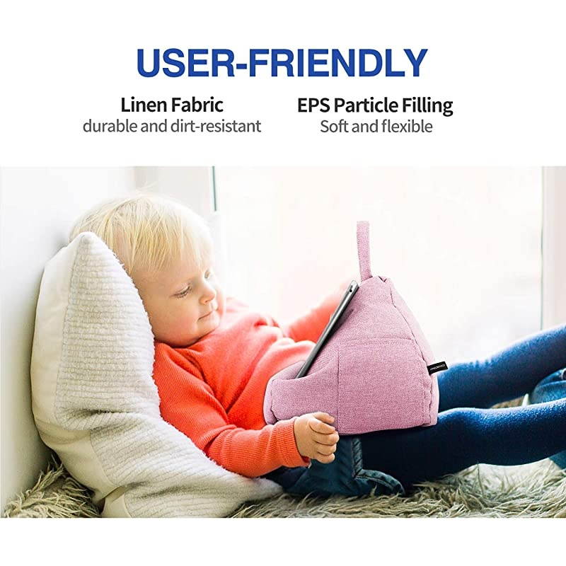 Tablet Pillow Stand Tablet Lap Pillow on Bed Sofa Soft Cushion Holder for Phones Tablets Up to 11quot Fit with iPad 102quot 2019 iPad Air 3 2 iPad Pro 11 202010597 Mini 5Mini 4 Pink
