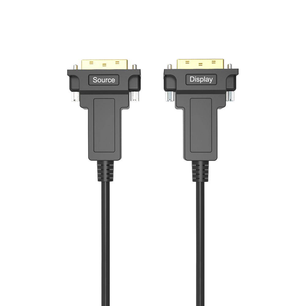 CableDeconn  DVI 24+1 Male to Male 4K Optical Fiber Cable Computer Source Projectors Tvs Display Engineering Aluminum Alloy HD 1080P Cable 10M 15M