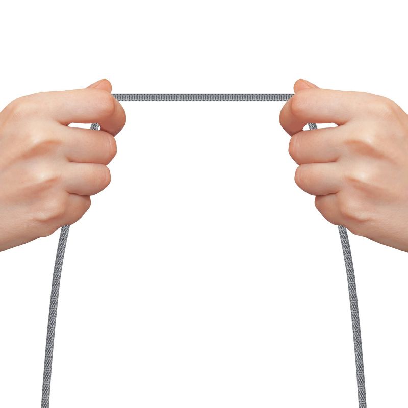 Just Wireless 3.4A/17W 2-Port USB-C & QC3.0 Car Charger with 6ft Braided Type-C to USB Cable -Slate