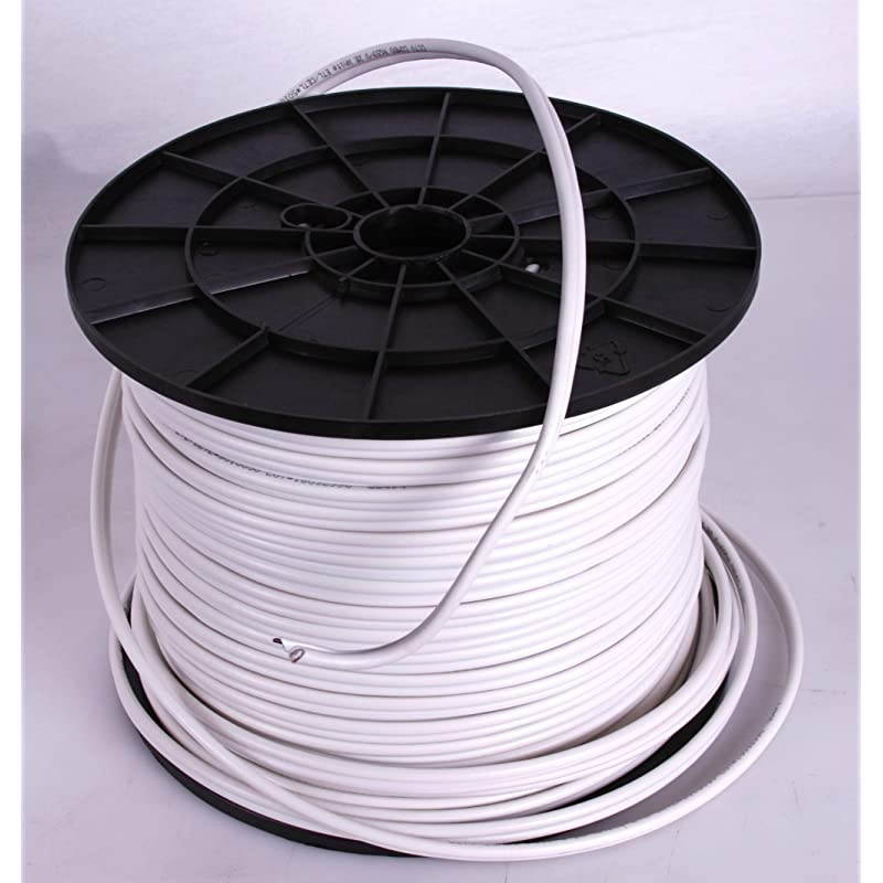 Cable 500 ft. RG59 Siamese CCTV Combo Coaxial Cable - 20AWG RG59 Video + 18/2 18AWG Power for Surviellance Security System (500 Ft, White)
