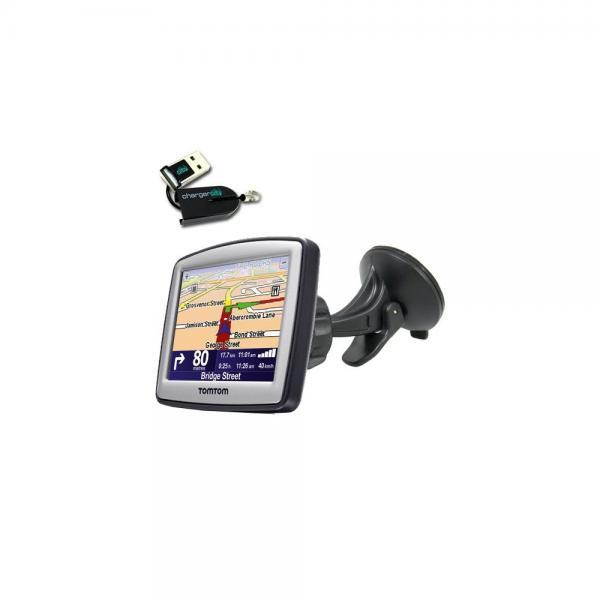 ChargerCit OEM Windshield Suction Mount KIT for TOMTOM XL 325 325s 330 330S 335 335S 340 340s 350 350s ONE 125 130 130s 140 140s WTE M LIVE EASYPORT GPS Navigator with FREE ChargerCty Micro SD Card Re