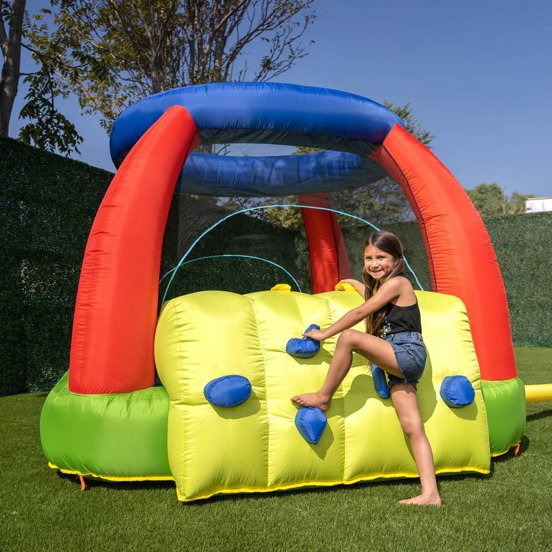 Costway Inflatable Water Slide Crab Dual Slide Bounce House Splash Pool W/ 950W Blower