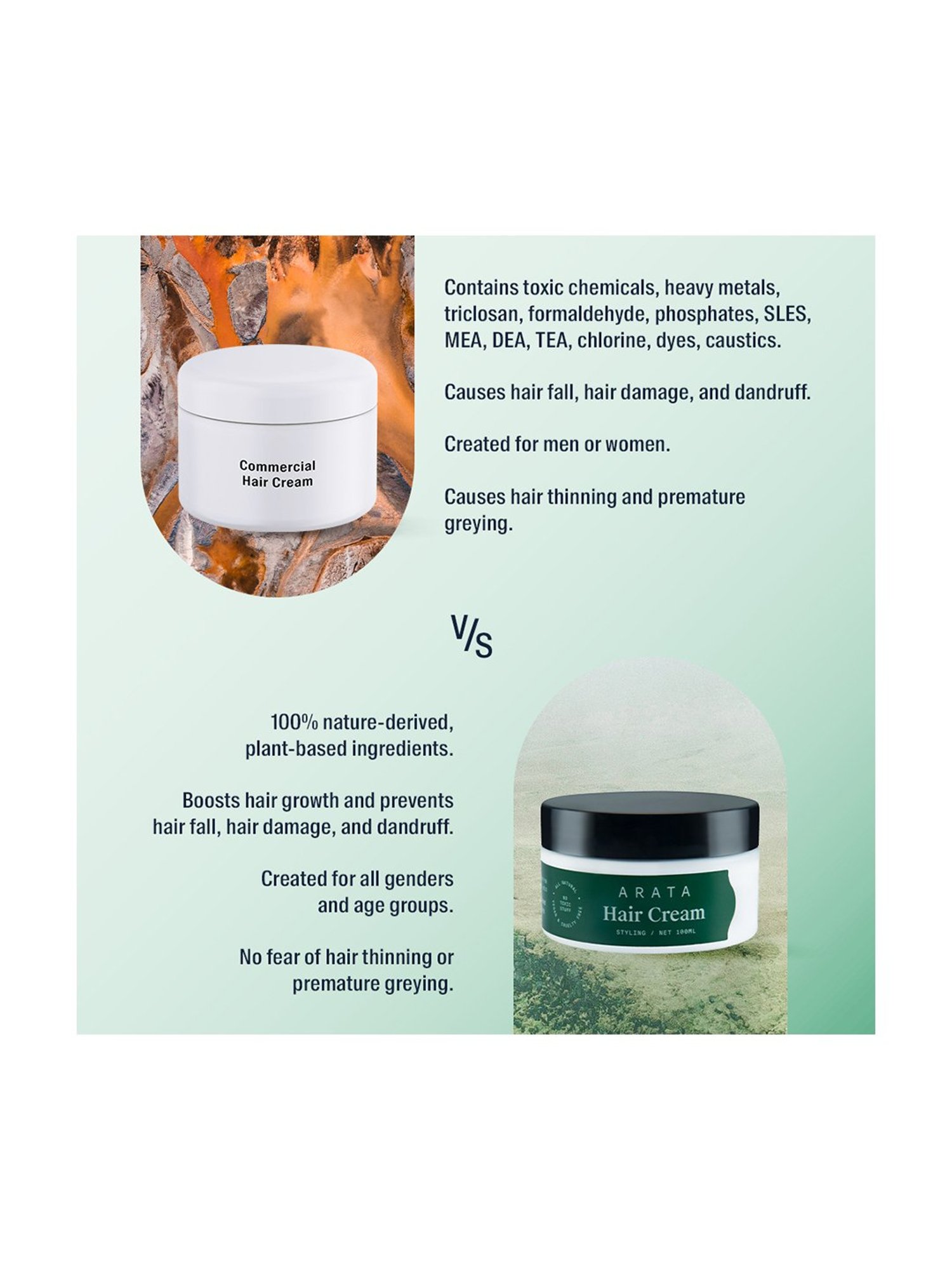 Arata Natural Styling & Hold Hair Cream - 100 gm