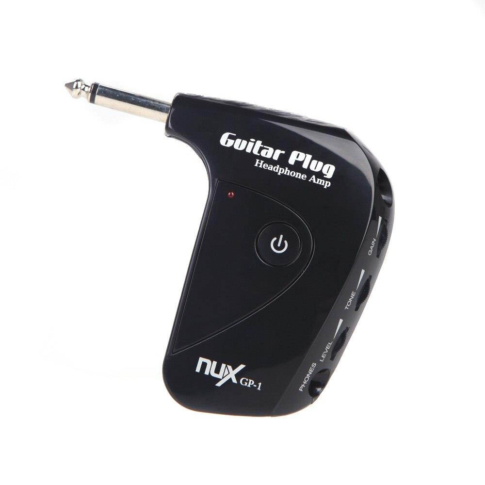 NUX GP-1 Electric Guitar Plug Mini Headphone Amp Built-in Distortion Effect Compact Portable Guitar Parts Accessories