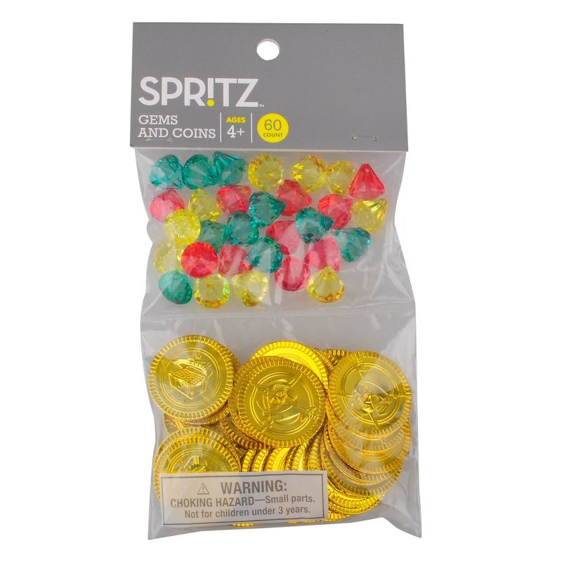 60ct Bag of Diamond Gems and Coins Party Favors - Spritz™