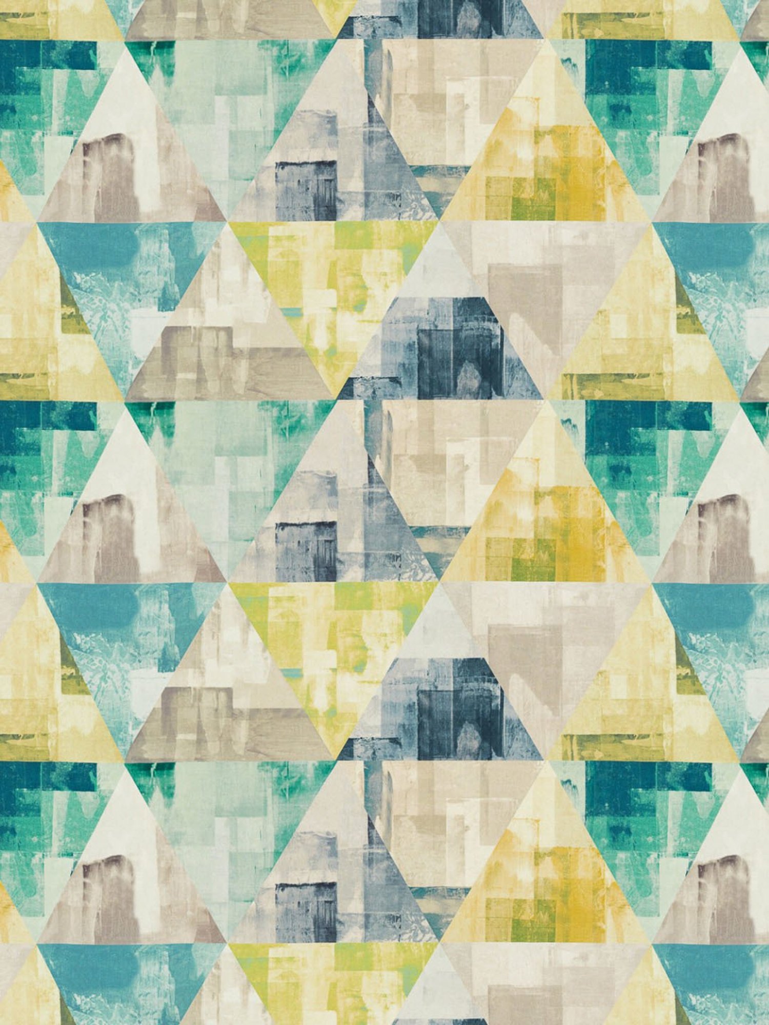 SPACES DRAPE STORY Elegent Multicolor Geometric Polyester 5 ft Curtain - Set of 2