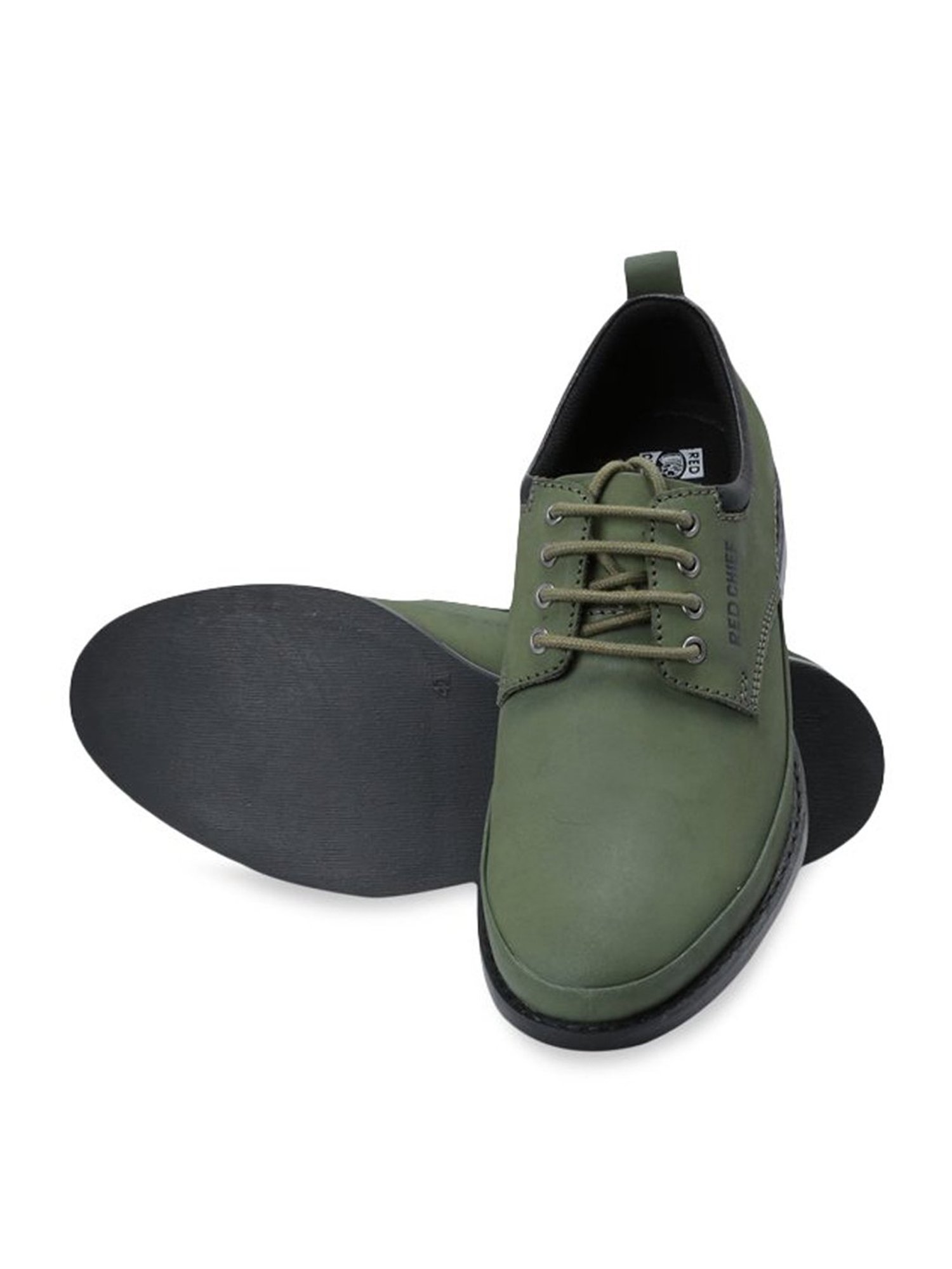 Red Chief Men's Olive Derby Shoes