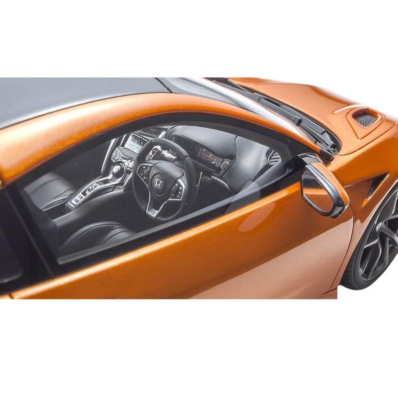 Honda NSX RHD (Right Hand Drive) Orange Metallic with Carbon Top 1/18 Model Car by Kyosho