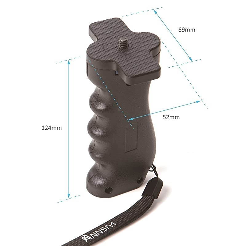 Camera Handheld Grip Handle Stabilizer with 14 Screw for DSLR SLR Cameras Canon Panasonic Sony Nikon Pentax and iPhone Samsung Smart Phone Gopro Hero etc