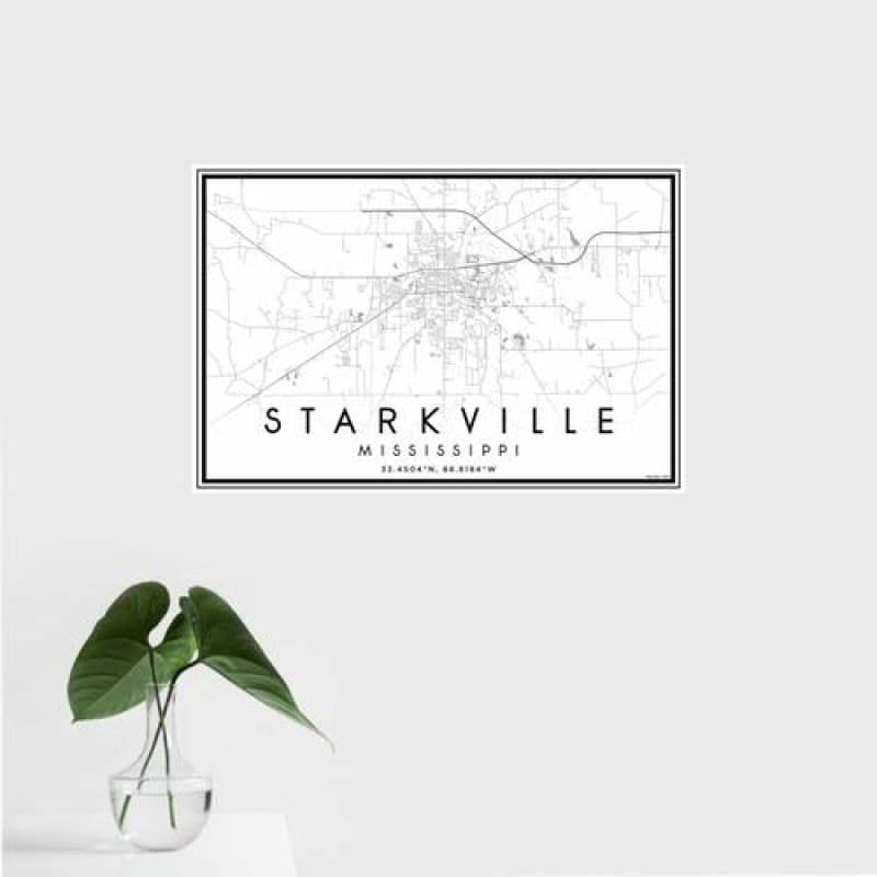Starkville - Mississippi Classic Map Print