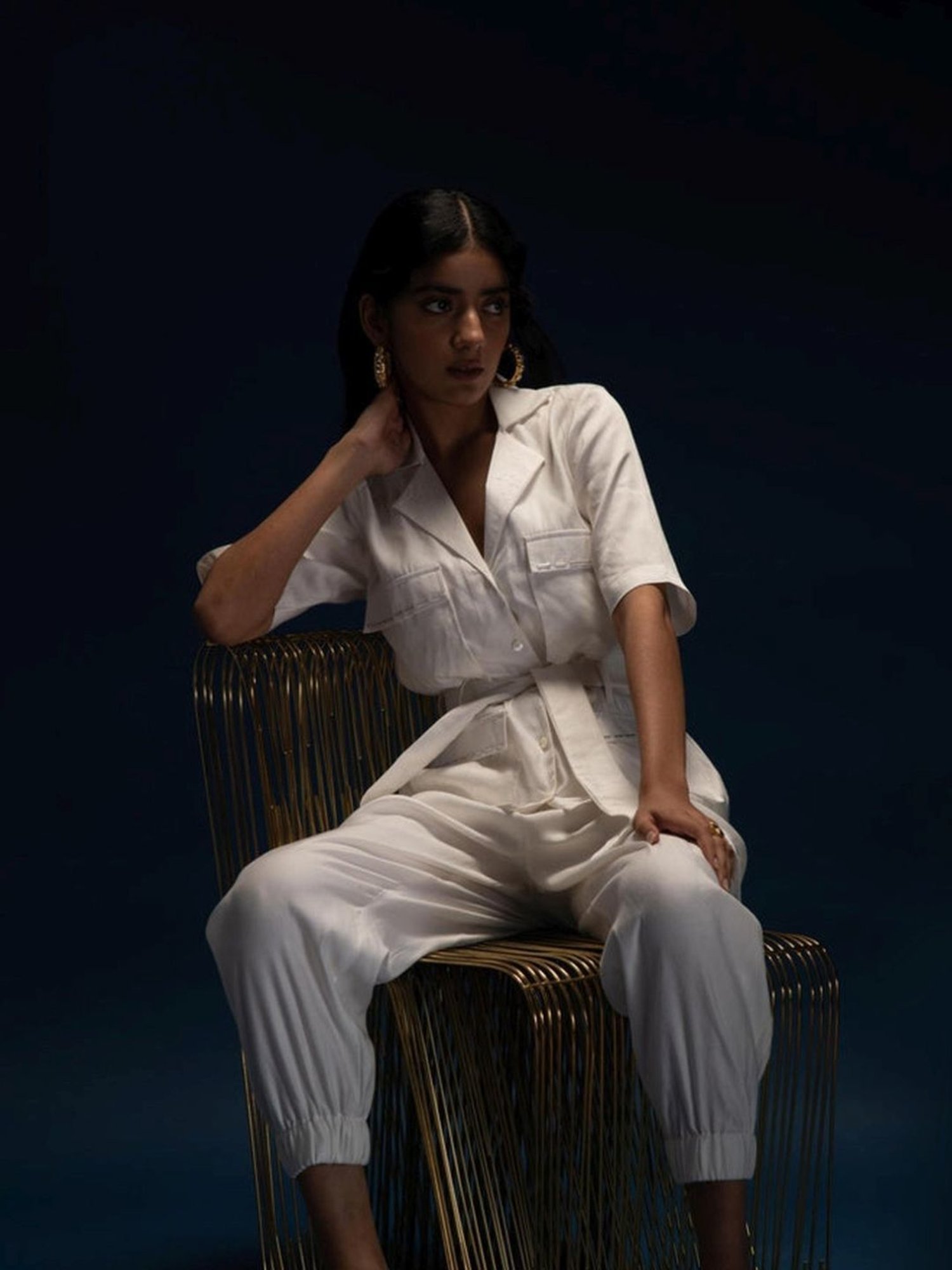 Khajoor Studio White Fragments Morning Safari Pants